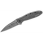 Kershaw Leek Assisted Open Frame Lock Drop Point Blade EDC Folding Pocket Knife with BlackWash Finish - Blackwash