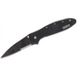 Kershaw Leek-Serrated Assisted Open Frame Lock Drop Point Blade EDC Folding Pocket Knife - Black
