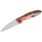 Kershaw Leek Rainbow Trout Assisted Open Liner Lock Drop Point Blade EDC Folding Pocket Knife -Trout/Silver