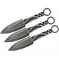 Kershaw Set of 3 Ion Spear Point Fixed Blade Throwing Knives BlackWash Finish with Nylon Sheath - Black/White