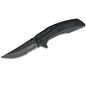 Kershaw Outright Serrated Assisted Open Frame Lock 8Cr13MoV Trailing Point Blade with Black PVD coating EDC Folding Pocket Knife - Black