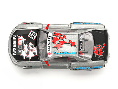 Nissan Skyline GT-R (R34) "Kaido Star Racing V1" RHD (Right Hand Drive) #25 Gray Metallic with Black Hood and Graphics (Designed by Jun Imai) "Kaido House" Special 1/64 T&y Diecast Model Car by Mini GT