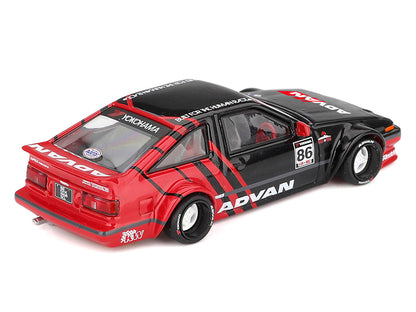 Toyota AE86 Sprinter Trueno RHD #86 Black Red 1/64 Diecast Model Car - Mini GT
