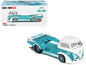 Volkswagen T1 "Kaido Works V1" Truck Turquoise with White Top and Stripes (Designed by Jun Imai) "Kaido House" Special 1/64 T&y Diecast Model Car by Mini GT
