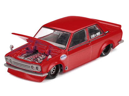 Datsun 510 Street "Nismo V3" Red Metallic (Designed by Jun Imai) "Kaido House" Special 1/64 T&y Diecast Model Car by Mini GT