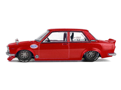 Datsun 510 Street "Nismo V3" Red Metallic (Designed by Jun Imai) "Kaido House" Special 1/64 T&y Diecast Model Car by Mini GT