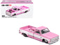 Chevrolet Silverado Dually Pickup Truck Pink White 1/64 Diecast Model - Mini GT