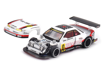 Nissan Silvia S13-R "Circuit Spec V1" RHD (Right Hand Drive) White with Graphics (Designed by Jun Imai) "Kaido House" Special 1/64 T&y Diecast Model Car by Mini GT