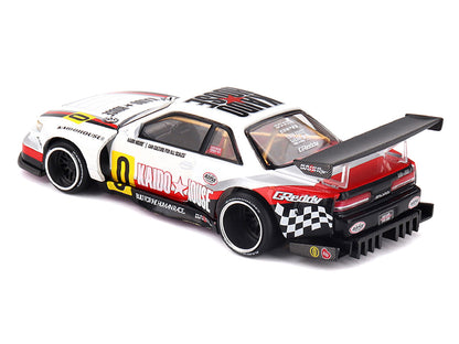 Nissan Silvia S13-R "Circuit Spec V1" RHD (Right Hand Drive) White with Graphics (Designed by Jun Imai) "Kaido House" Special 1/64 T&y Diecast Model Car by Mini GT