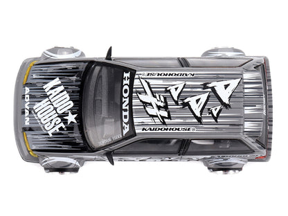 Honda Civic (EF) "Manga V1" Gray Metallic with Graphics (Designed by Jun Imai) "Kaido House" Special 1/64 Diecast Model Car by Mini GT