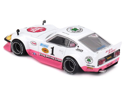 Nissan Fairlady Z RHD (Right Hand Drive) #1 "Tamiya Racing - Frog Racing Team" White and Pink (Designed by Jun Imai) "Kaido House" Special 1/64 T&y Diecast Model Car by Mini GT