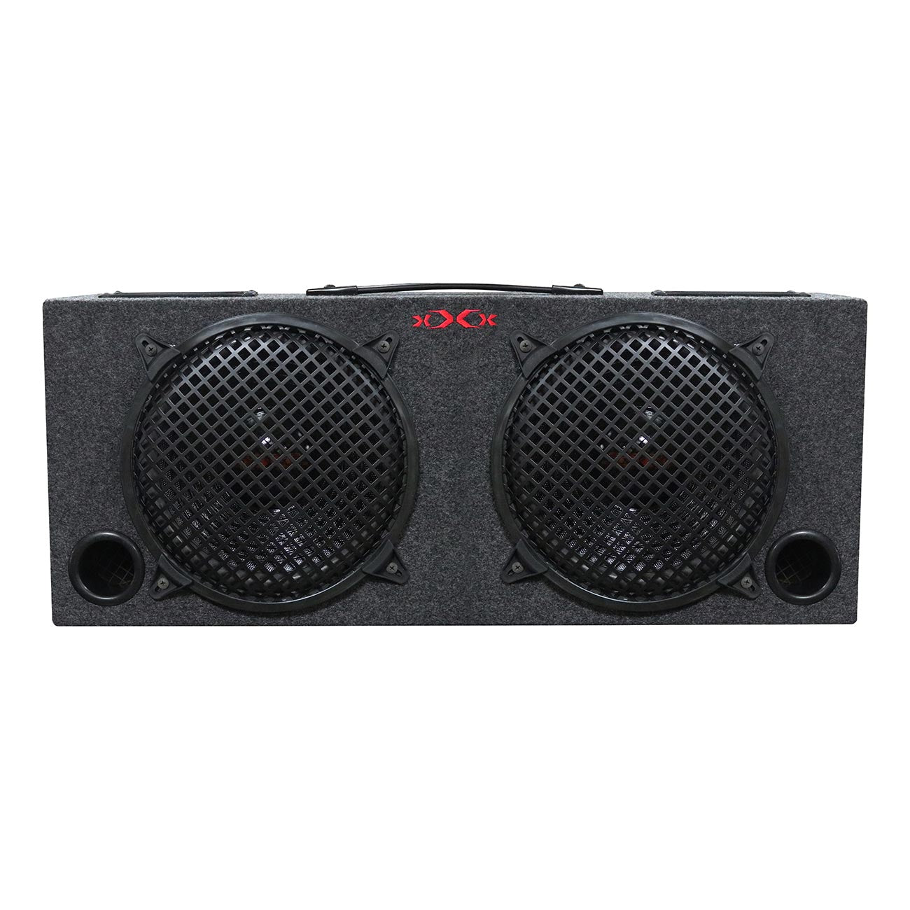 WOOFER BOX DUAL 10" XXX 2-WAY LOADED ANGLE STYLE; 300WATTS