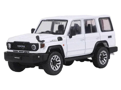 Toyota Land Cruiser (J76) RHD (Right Hand Drive) White 1/64 Diecast Model Car by GCD