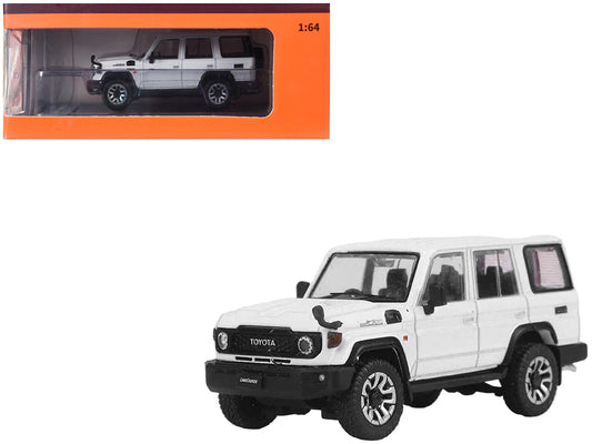 Toyota Land Cruiser (J76) RHD (Right Hand Drive) White 1/64 Diecast by GCD