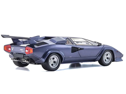Lamborghini Countach LP 5000 Quattrovalvole Dark Blue Metallic 1/18 Diecast Model Car by Kyosho