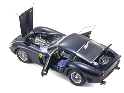 Ferrari 250 GTO Dark Blue Metallic 1/18 Diecast Model Car by Kyosho
