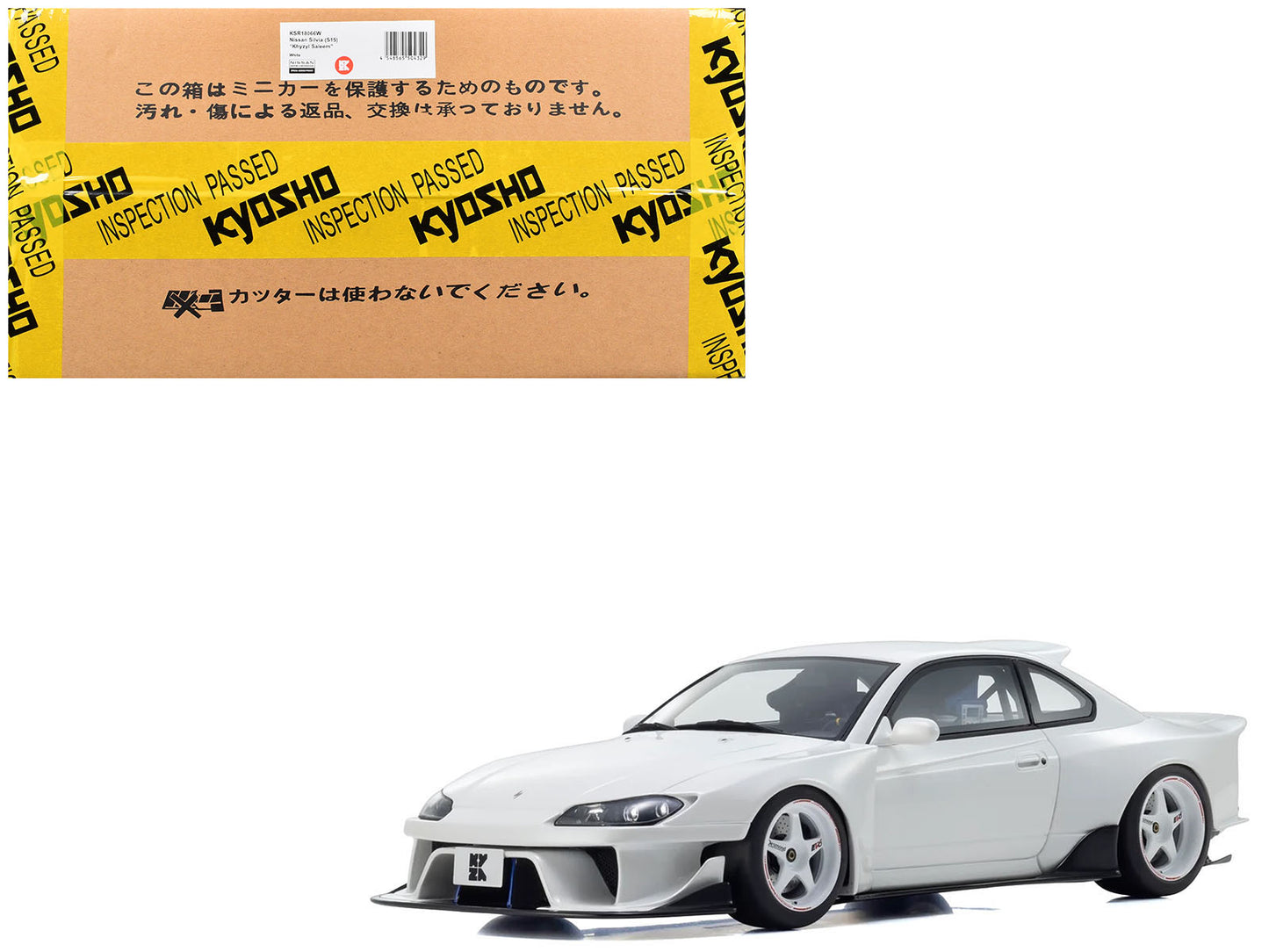 Nissan Silvia (S15) "Khyzyl Saleem" White 1/18 Model Car by Kyosho T&y