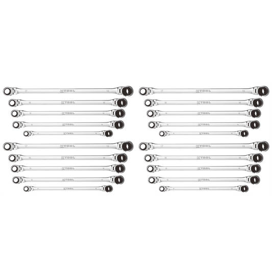 K Tool International 4 Sets of 5 Pc. Metric Double Box Univ Spline 90 Tooth
