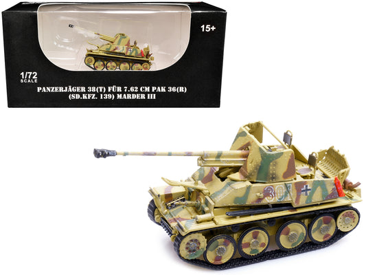 Sd.Kfz.139 Panzerjager 38 Fur 7.62cm PaK 36 Marder III Tank Destroyer #301 1/72