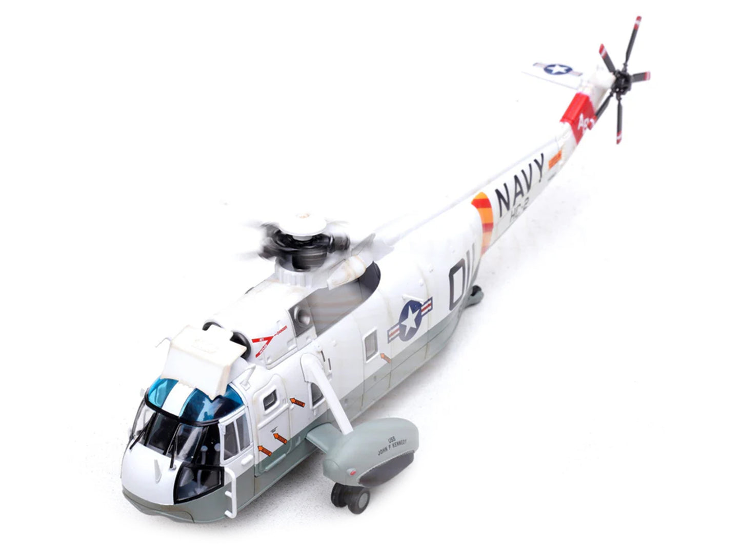 Sikorsky SH-3G Sea King Helicopter "148987/AB 011 Helicopter Combat Support Squadron 2 Fleet Angels USS John F Kennedy (CVA-67)" (1970s) United States Navy 1/72 Diecast Model by Legion