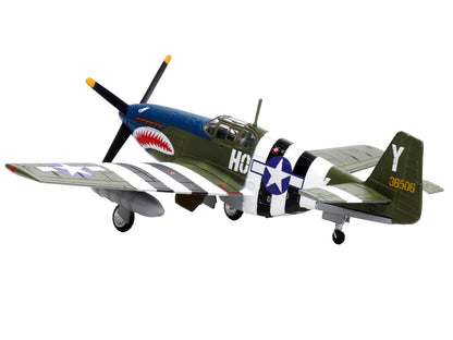 North American P-51B Mustang Aircraft "John Bennett 487th Fighter Squadron 352nd Fighter Group Blue-Nosed Bastards of Bodney RAF Bodney" (1944) United States Army Air Forces 1/72 Diecast Model Airplane by Legion