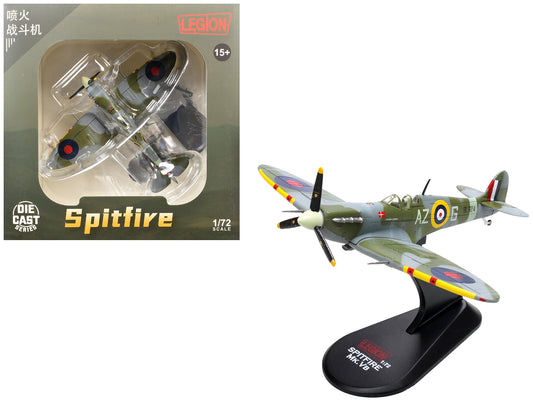 Supermarine Spitfire Mk Vb Fighter Aircraft "BL924 Pilot Officer Aksel Svendsen Danish Presentation Spitfire Valdemar Atterdag No. 234 Madras Presidency Squadron" (1942) Royal Air Force 1/72 T&y Diecast Model by Legion