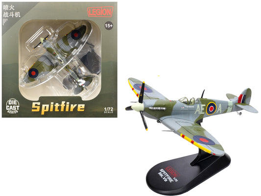 Supermarine Spitfire Mk Vb Fighter Aircraft "EP120 Flight Lieutenant James 'Jeff' Northcott No. 402 City of Winnipeg Squadron" (1943-1944) Royal Canadian Air Force 1/72 T&y Diecast Model by Legion