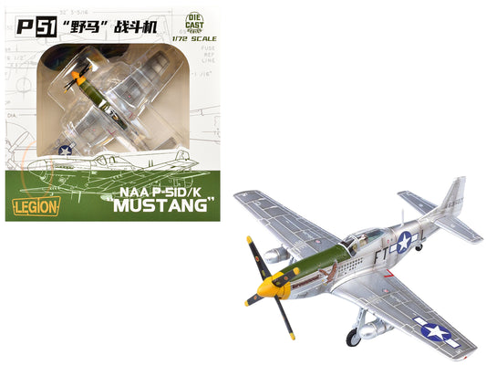 North American P-51D Mustang Aircraft "Feeble Eagle 18.5-victory Ace Glenn Eagleston 353rd Fighter Squadron 354th Fighter Group Ninth Air Force" (1945) United States Army Air Forces 1/72 T&y Diecast Model Airplane by Legion