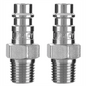 Legacy Manufacturing Flexzilla Pro High Flow Plug, 1/4" Body, 1/4" MNPT, 2-Pack