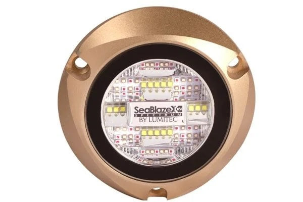 Lumitec Seablaze X2 Spectrum RGBW Wtron LED Surface Mount Bronze Housing 12/24v