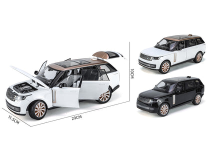 2022 Land Rover Range Rover SV Black Metallic with Moonroof 1/18 T&y Diecast Model Car by Heimanba