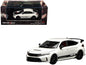 Honda Civic Type R (FL5) RHD (Right Hand Drive) "HKS" White with Black Stripes 1/64 Diecast Model Car by MotorHelix