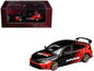 Honda Civic Type R (FL5) RHD (Right Hand Drive) "ADVAN" Black and Red 1/64 Diecast Model Car by MotorHelix
