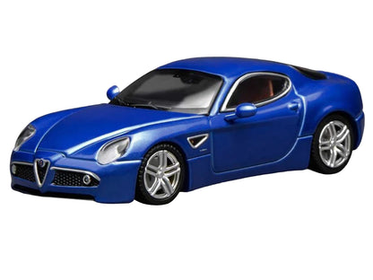 2008 Alfa Romeo 8C Competizione Blue Metallic 1/64 Diecast Model Car by MotorHelix