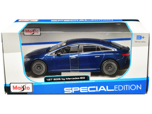 Mercedes-Benz EQS Blue Metallic 1/27 Diecast Model Car - Maisto