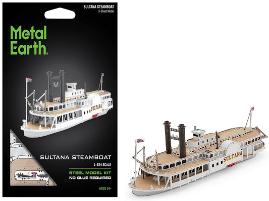 Model Kit Sultana Steamboat (Moderate Difficulty) Steel Model by Metal Earth T&y