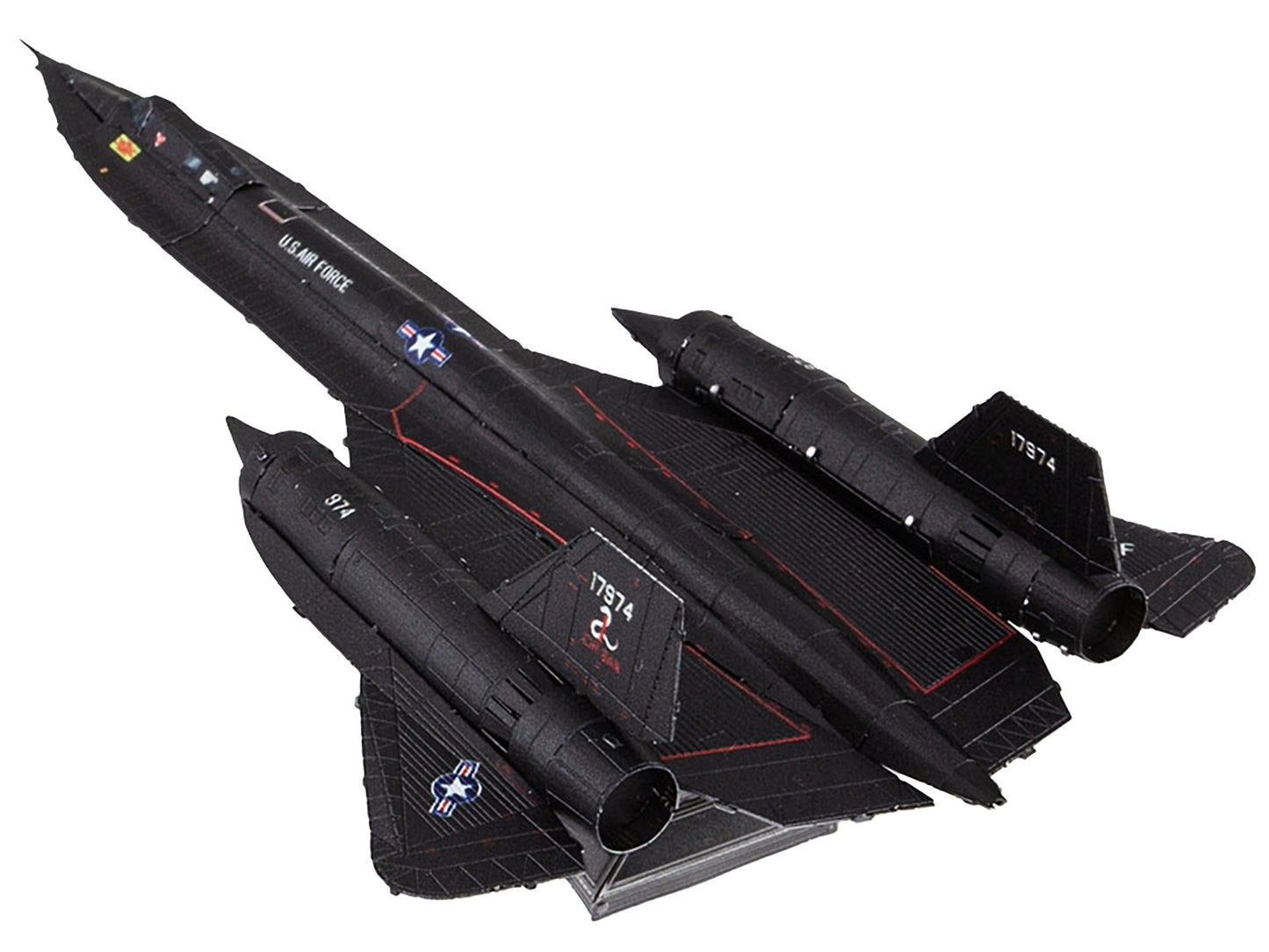 Model Kit Lockheed SR-71 Blackbird Aircraft "United States Air Force" (Moderate Difficulty) Steel Model by Metal Earth