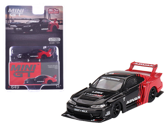 Nissan "LB-Super Silhouette" S15 SILVIA RHD (Right Hand Drive) Red and Black "ADVAN" Limited Edition 1/64 T&y Diecast Model Car by Mini GT