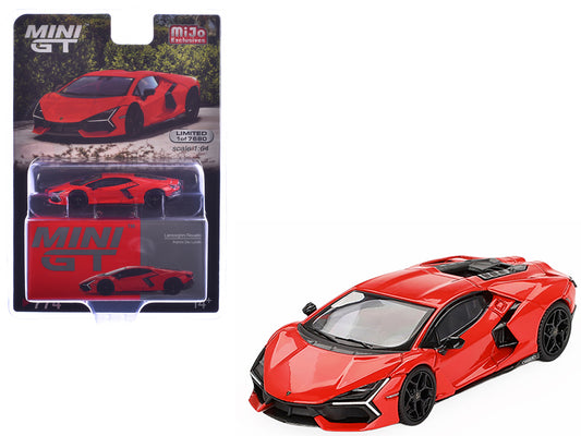 Lamborghini Revuelto Arancio Dac Lucido Orange Limited Edition to 7680 pieces Worldwide 1/64 T&y Diecast Model Car by Mini GT