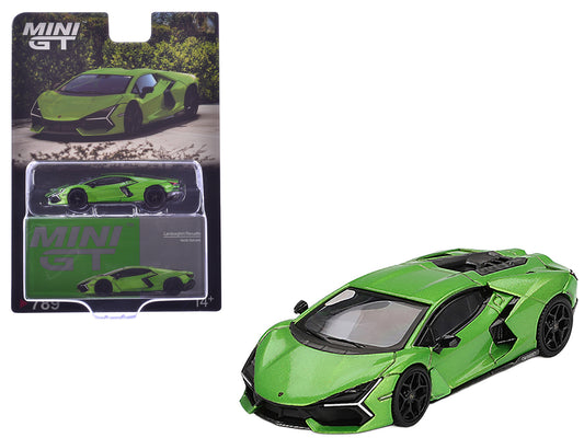 Lamborghini Revuelto Verde Selvans Green Metallic Limited Edition 1/64 T&y Diecast Model Car by Mini GT