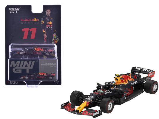 Red Bull RB16B #11 Sergio Perez Winner Formula One F1 "Azerbaijan GP" (2021) Limited Edition 1/64 T&y Diecast Model Car by Mini GT