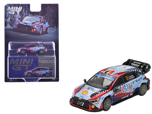 Hyundai i20 N Rally1 Hybrid #11 Thierry Neuville - Martijn Wydaeghe Winner "Rallye Monte-Carlo" (2024) Limited Edition 1/64 T&y Diecast Model Car by Mini GT