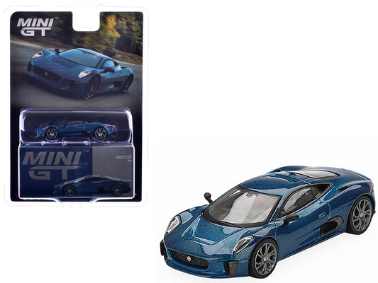 Jaguar C-X75 Blue Metallic Limited Edition 1/64 T&y Diecast Model Car by Mini GT