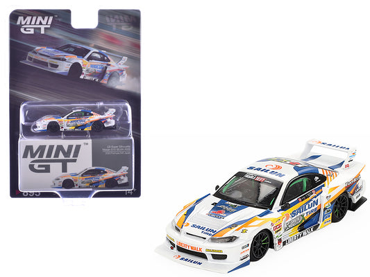 Nissan "LB-Super Silhouette" S15 SILVIA RHD (Right Hand Drive) #555 Yukio Fausto "Formula Drift Japan" (2023) Limited Edition 1/64 T&y Diecast Model Car by Mini GT