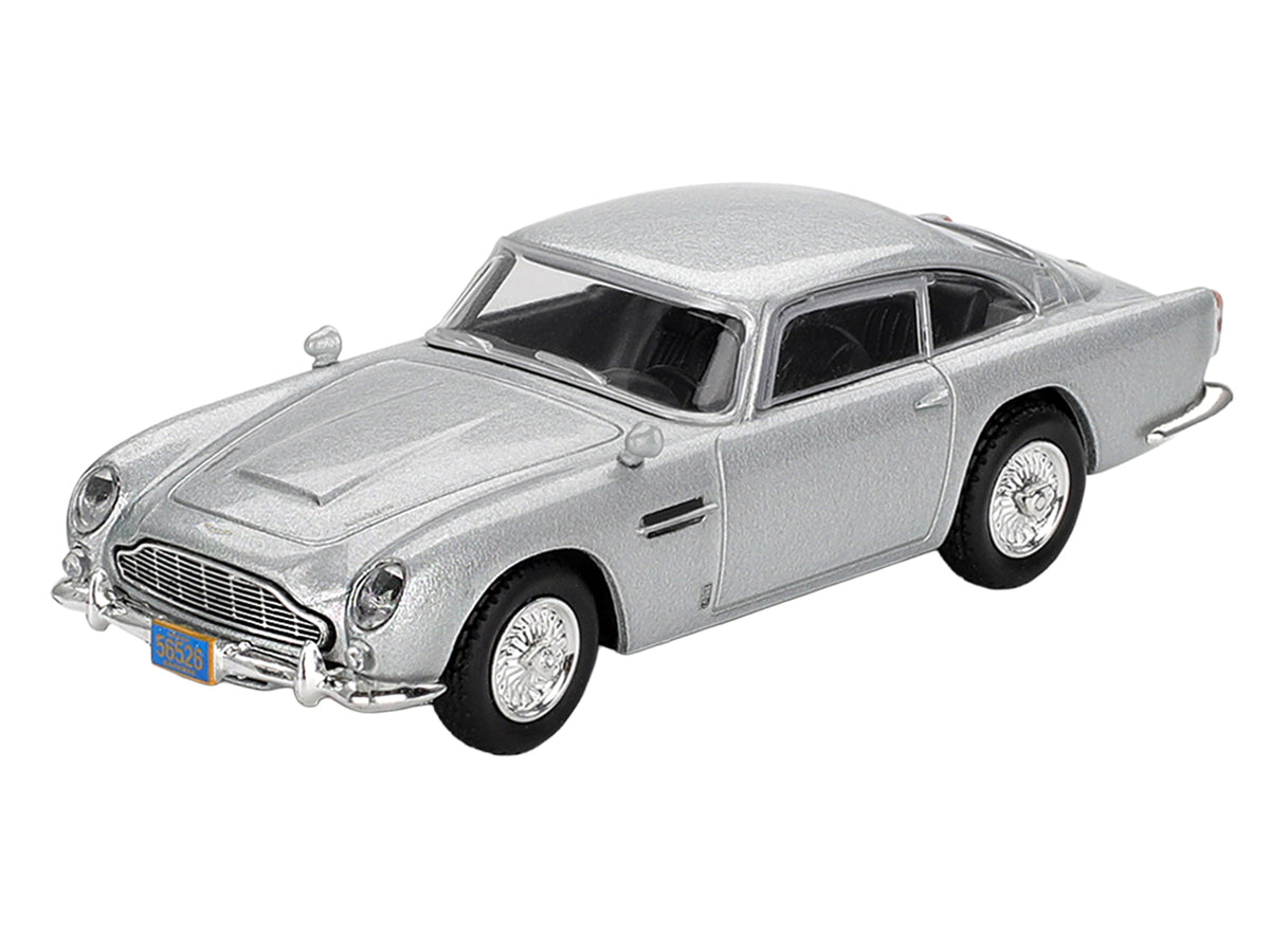 Aston Martin DB5 Birch Silver Metallic 007 1/64 Diecast Model Car - Mini GT