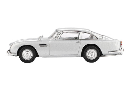 Aston Martin DB5 RHD (Right Hand Drive) Birch Silver Metallic (Damaged) 007 James Bond "Skyfall" (2012) Movie Limited Edition 1/64 Diecast Model Car by Mini GT
