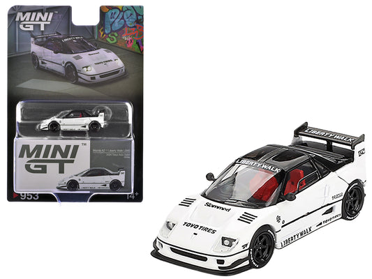 Mazda AZ-1 Liberty Walk LB40 RHD (Right Hand Drive) White with Black Top "2024 Tokyo Auto Salon" Limited Edition 1/64 T&y Diecast Model Car by Mini GT
