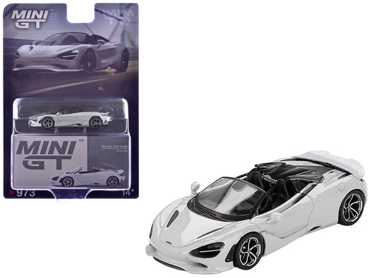 McLaren 750S Spider Cirrus Gray Limited Edition 1/64 T&y Diecast Model Car by Mini GT