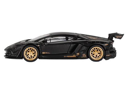 Lamborghini Aventador "LB-Works" Matt Black with Carbon Hood Limited Edition 1/64 Diecast Model Car by Mini GT