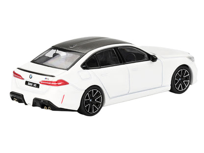 BMW M5 Alpine White with Carbon Top Limited Edition 1/64 Diecast Model Car by Mini GT